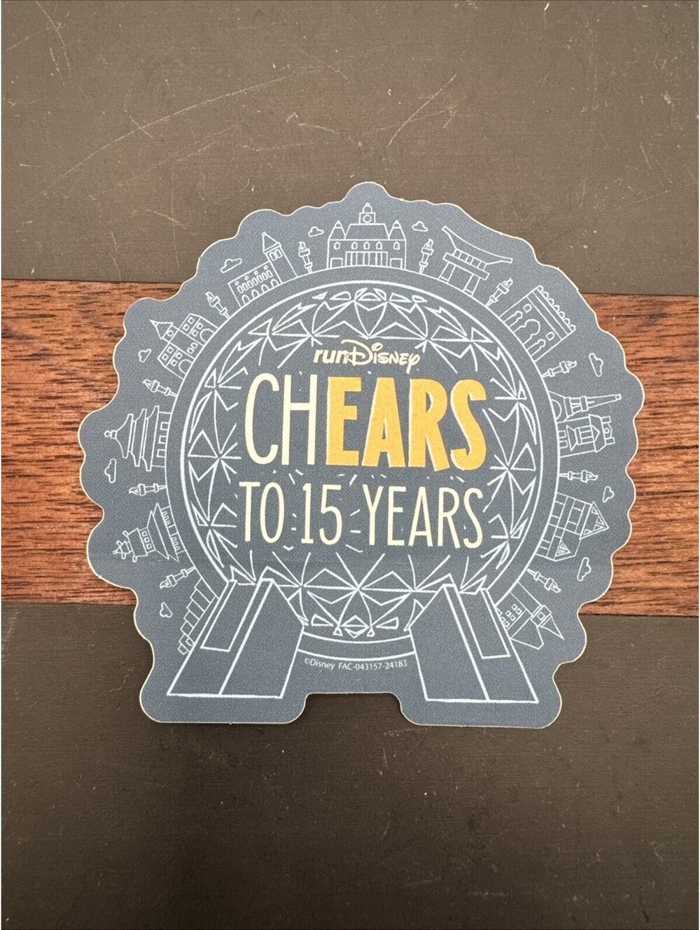 2024 runDisney Wine & Dine Half Marathon *CHEARS TO 15 YEARS 3x3” Inch STICKER A
